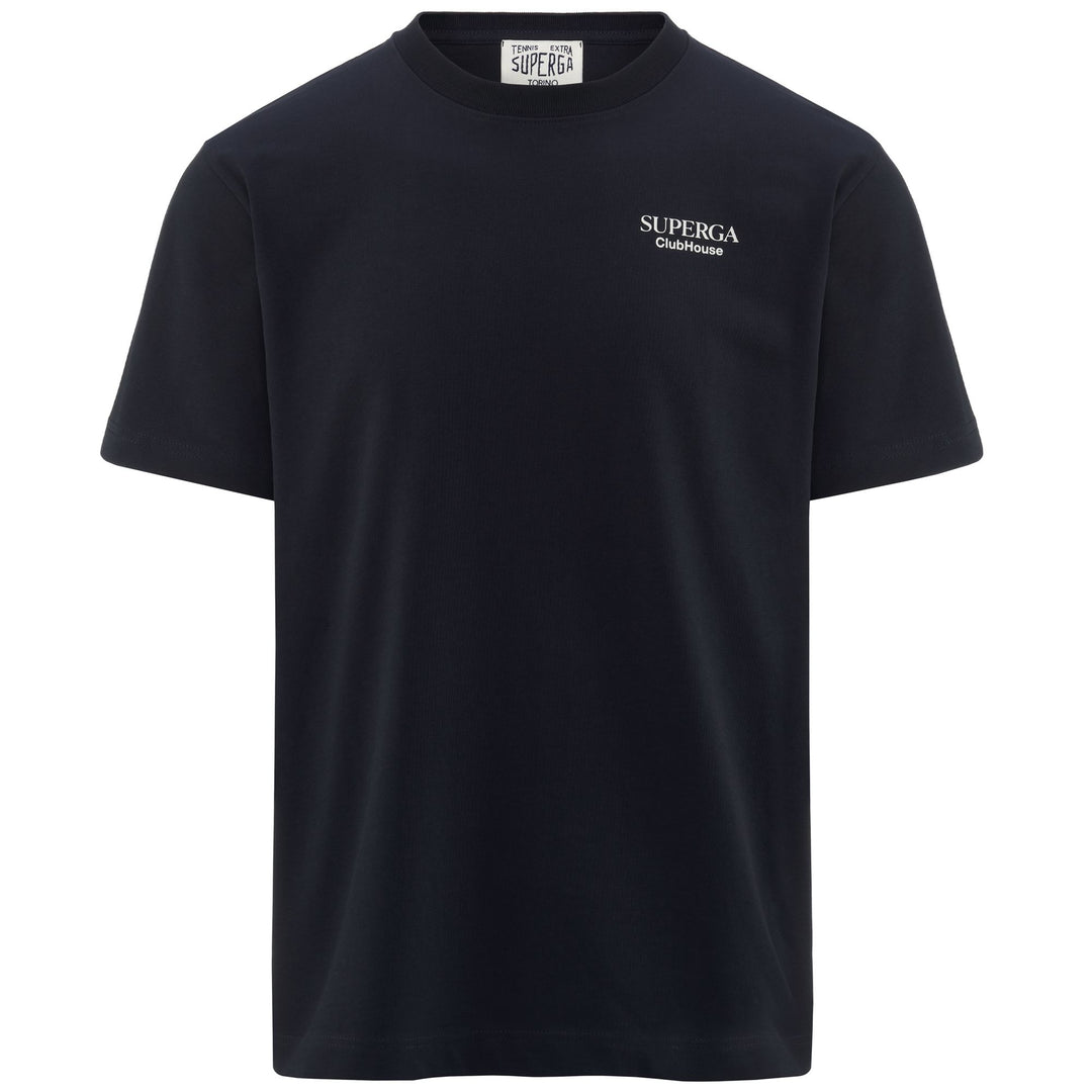 T-ShirtsTop Unisex T-SHIRT SUPERGA CLUBHOUSE T-Shirt NAVY-WHITE AVORIO Photo (jpg Rgb)			