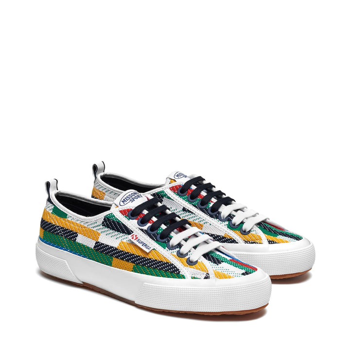Le Superga Unisex 2750 OG KNITTED MULTICOLOR Low Cut MULTICOLOR KNITTED Dressed Front (jpg Rgb)	