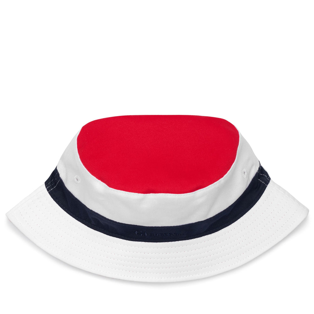 Headwear Unisex BUCKET HAT COLORBLOCK REVERSIBLE Hat WHITE-RED-NAVY Photo (jpg Rgb)			