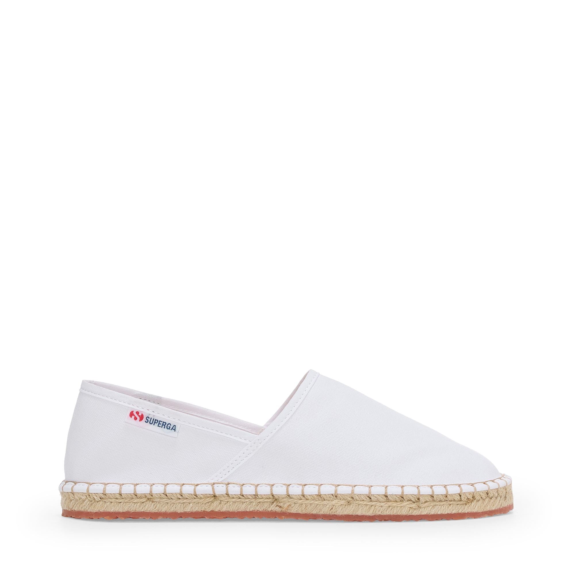 Unisex White Low Heel Espadrilles with Cotton Upper | Superga