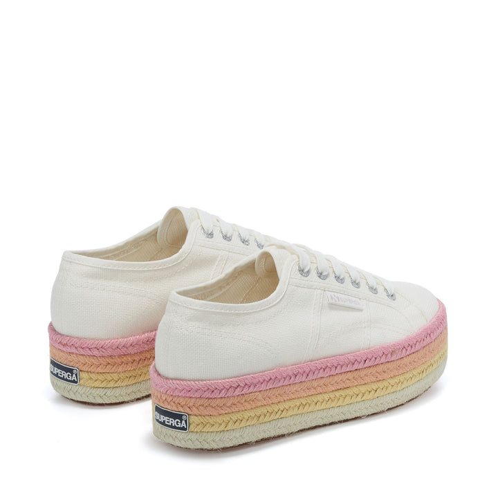 Lady Shoes Woman 2790 MULTICOLOR ROPE Wedge WHITE AVORIO-CANDY MULTICOLORS Dressed Side (jpg Rgb)		