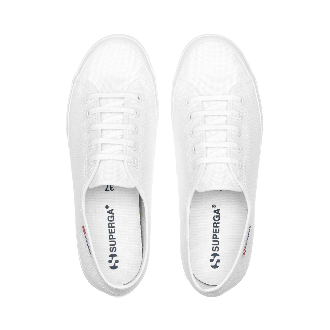 Le Superga Unisex 2725 NUDE Sneaker WHITE NUDE Dressed Back (jpg Rgb)		