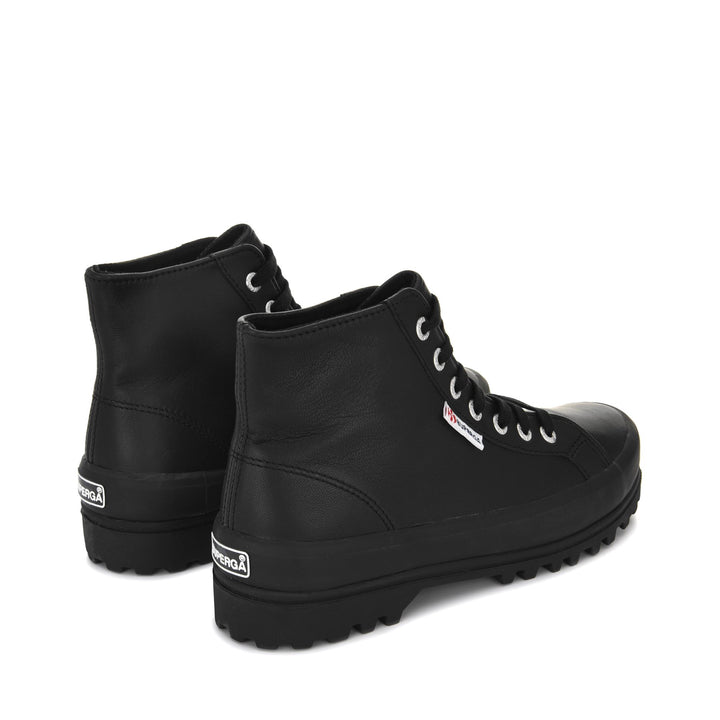 Ankle Boots Unisex 2341 ALPINA NAPPA Laced FULL BLACK Dressed Side (jpg Rgb)		