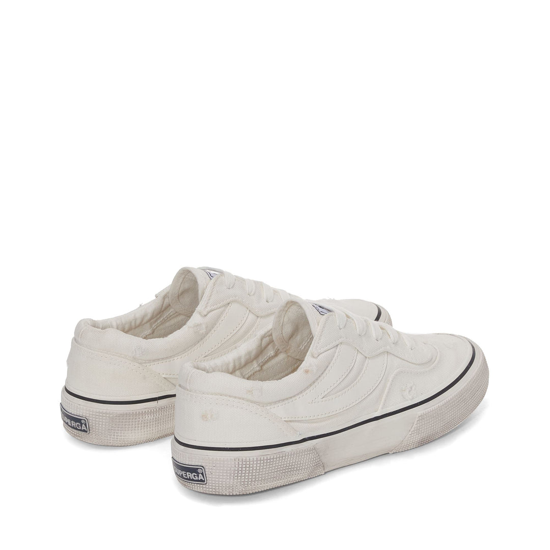Sneakers Unisex 2941 REVOLLEY STONE WASHED Low Cut WHITE AVORIO-F AVORIO Dressed Side (jpg Rgb)		