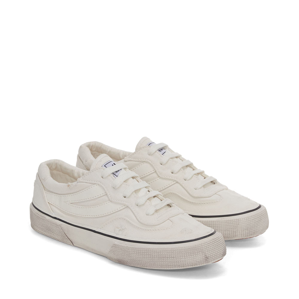 Sneakers Unisex 2941 REVOLLEY STONE WASHED Low Cut WHITE AVORIO-F AVORIO Dressed Front (jpg Rgb)	