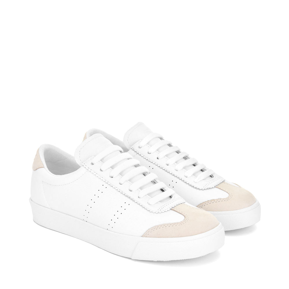 Sneakers Unisex 2843 CLUB S CAP BUTTERSOFT Low Cut WHITE-BEIGE GESSO Dressed Front (jpg Rgb)	