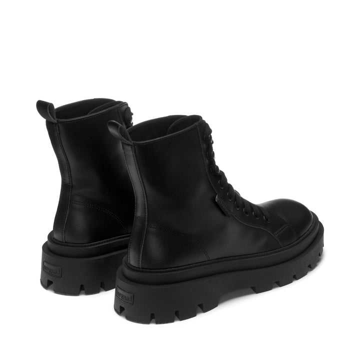 Ankle Boots Woman 3051 ALPINA APEX HIGH VEGAN MATERIAL Laced TOTAL BLACK Dressed Side (jpg Rgb)		