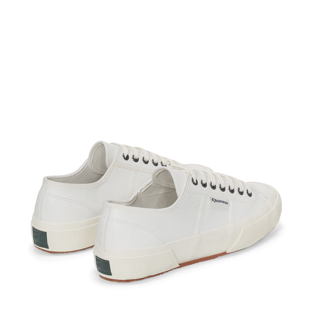 Zapatillas blancas unisex de corte bajo con parte superior de cuero main