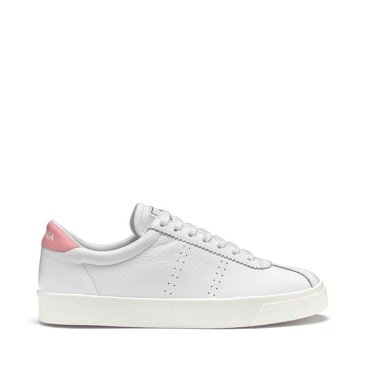 Sneakers Unisex 2843 CLUB S COMFORT LEATHER Low Cut WHITE-PINK-FAVORIO Photo (jpg Rgb)			