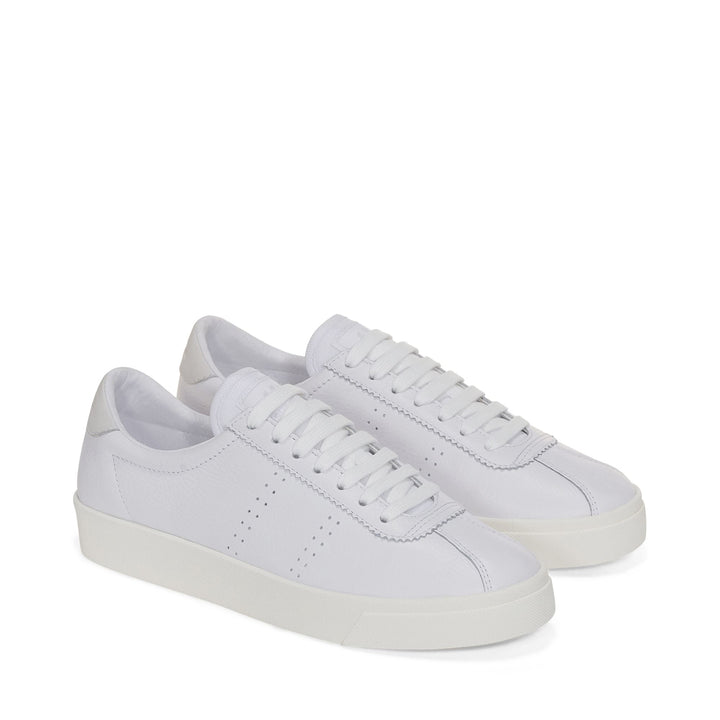 Sneakers Unisex 2843 CLUB S COMFORT LEATHER Low Cut WHITE-FAVORIO Dressed Front (jpg Rgb)	