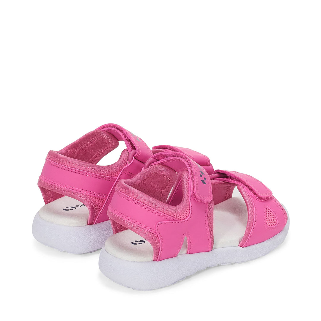 Sandals Kid unisex 3999 KIDS SYNTHETIC MATERIAL Sandal PINK FUCHSIA-WHITE Dressed Side (jpg Rgb)		