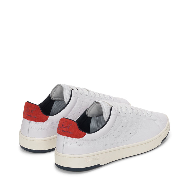 Sneakers Unisex 4833 LENDL MATCH Low Cut WHITE-NAVY-RED Dressed Side (jpg Rgb)		