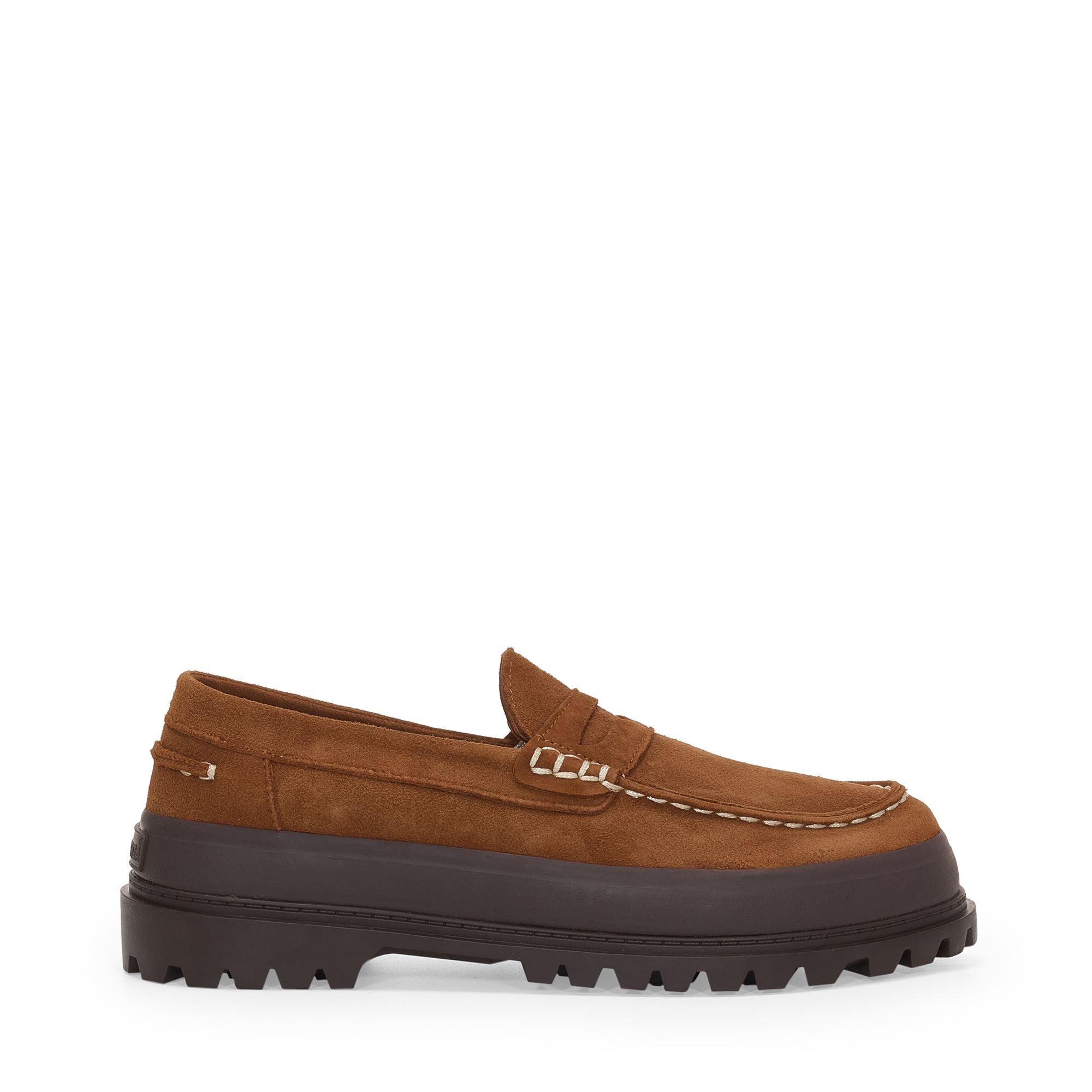 Moc, Mujer, 3110 MOCASSINO SUEDE, Tan Brown-Dk Chocolate | Superga