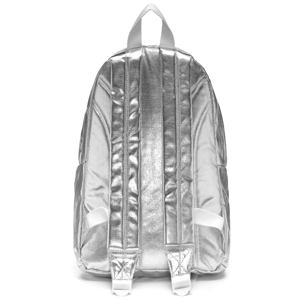 Bags Woman MINI BACKPACK METALLIC Backpack GREY SILVER Dressed Front (jpg Rgb)	