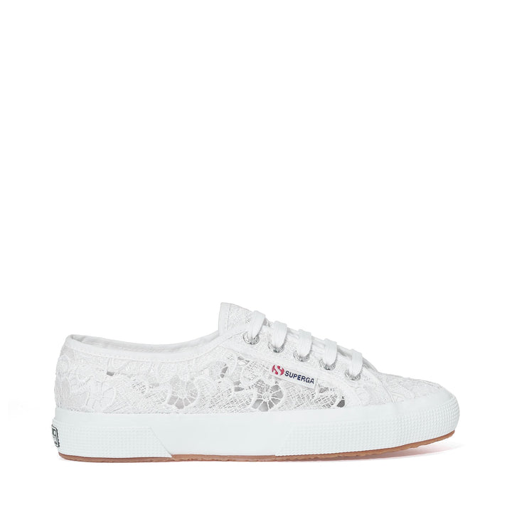 Sneakers classiche bianche da donna con tomaia in cotone 1