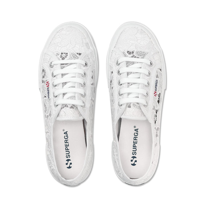 Sneakers classiche bianche da donna con tomaia in cotone 4
