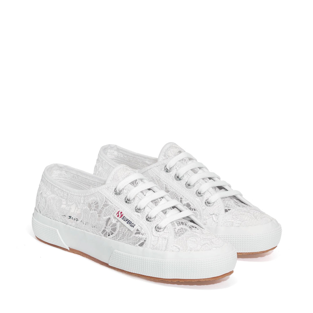Sneakers classiche bianche da donna con tomaia in cotone main