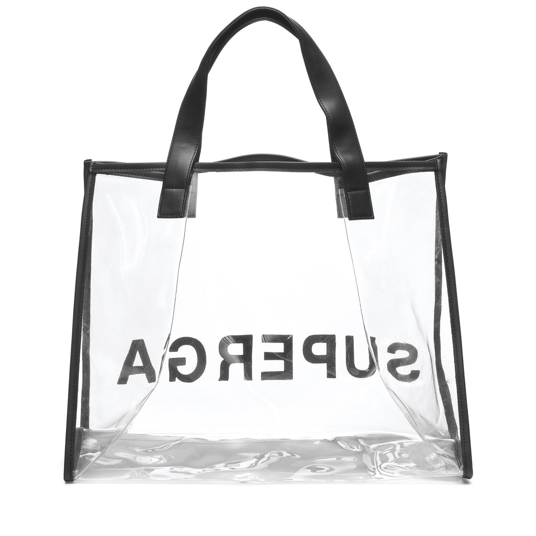 Bags Woman TRANSPARENT SHOPPING BAG Shopping Bag BLACK Dressed Side (jpg Rgb)		