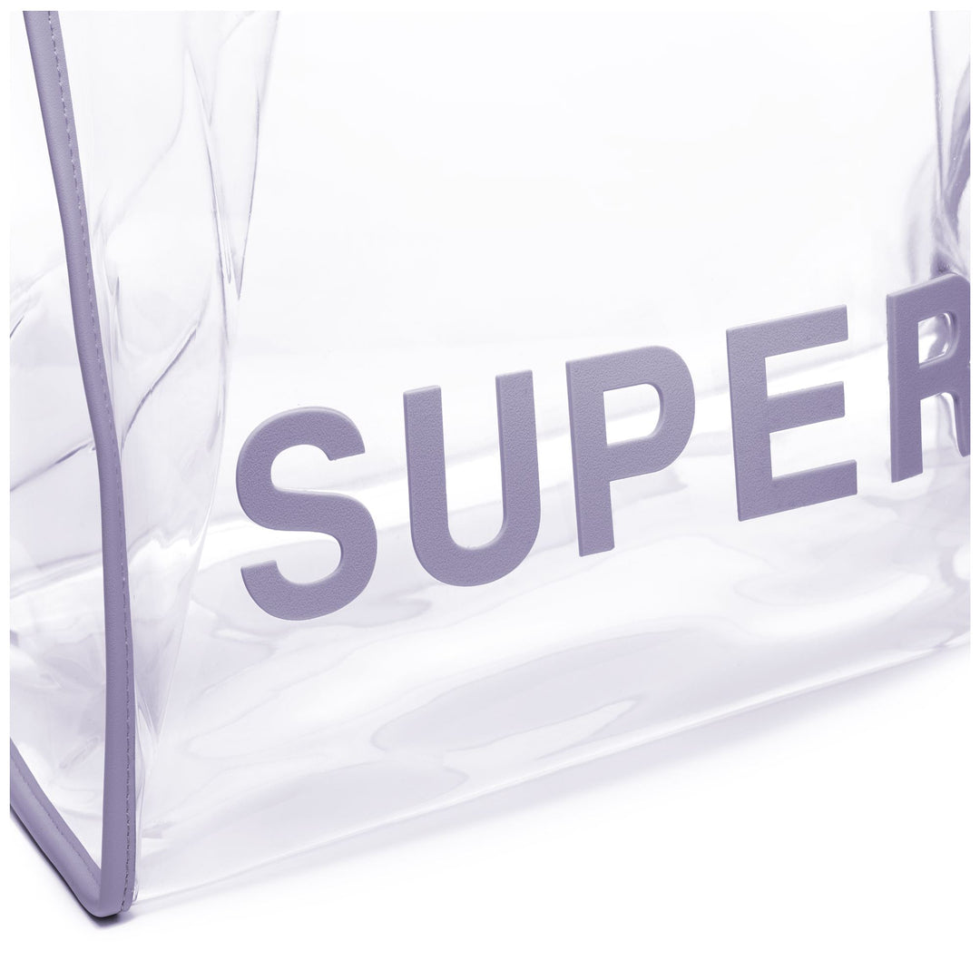 Bags Woman TRANSPARENT SHOPPING BAG Shopping Bag GREY LILLA Dressed Back (jpg Rgb)		