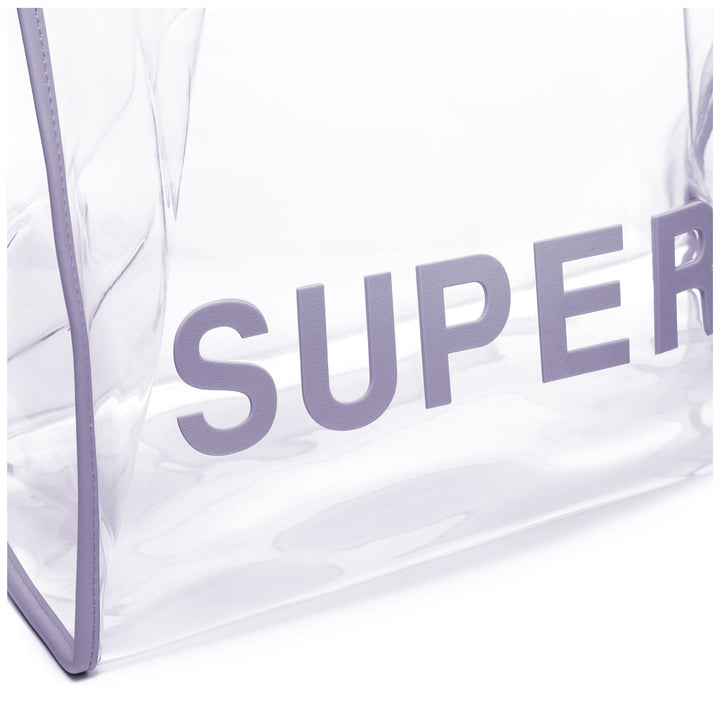 Bags Woman TRANSPARENT SHOPPING BAG Shopping Bag GREY LILLA Dressed Back (jpg Rgb)		