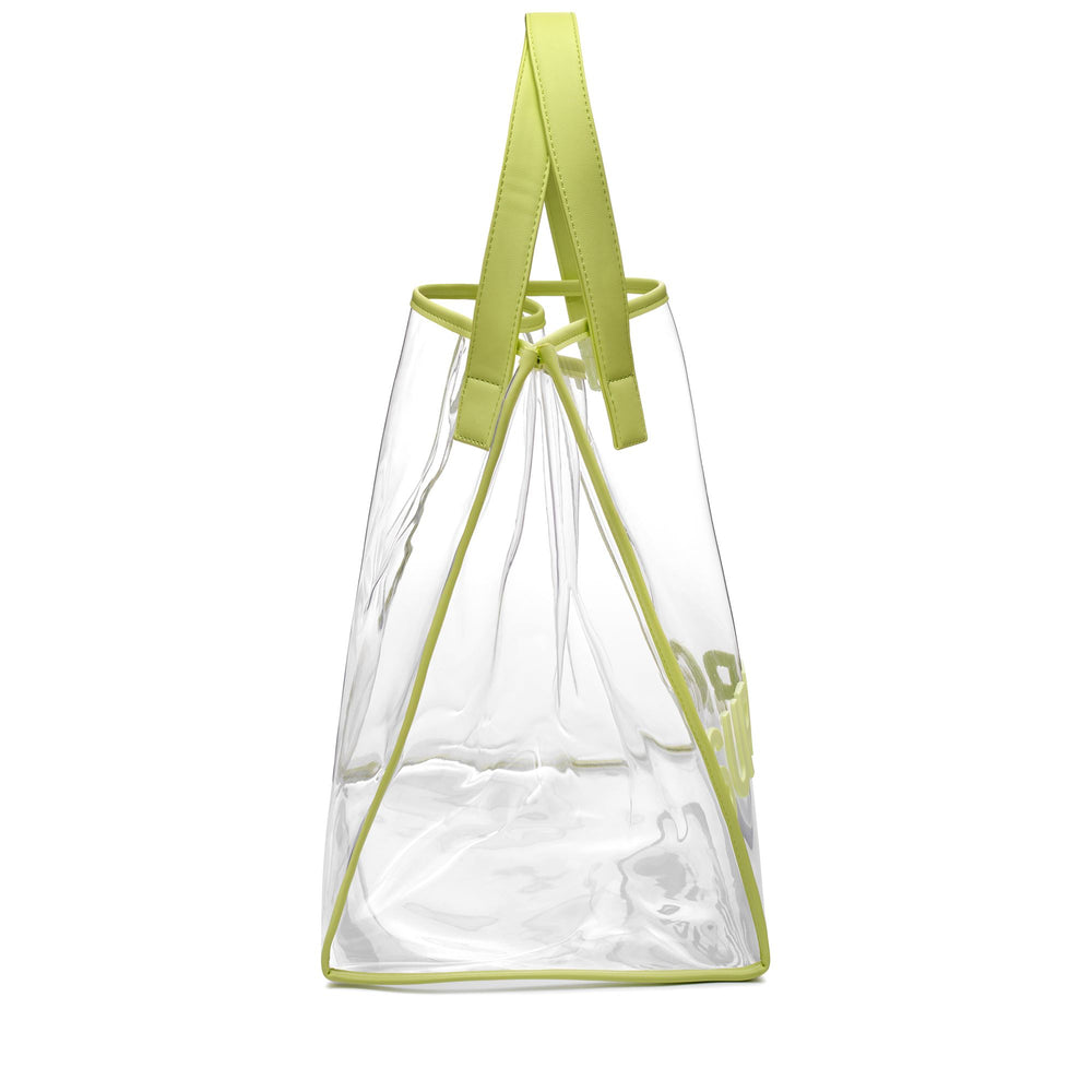 Bags Woman TRANSPARENT SHOPPING BAG Shopping Bag GREEN SUNNY LIME Dressed Front (jpg Rgb)	