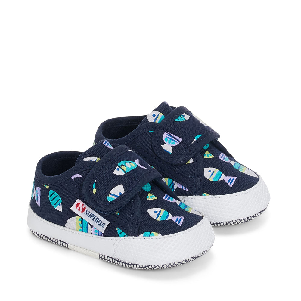 Sneakers Boy 4006 BABY STRAP CANDY FISH Low Cut BLUE NAVY CANDY FISH Dressed Front (jpg Rgb)	