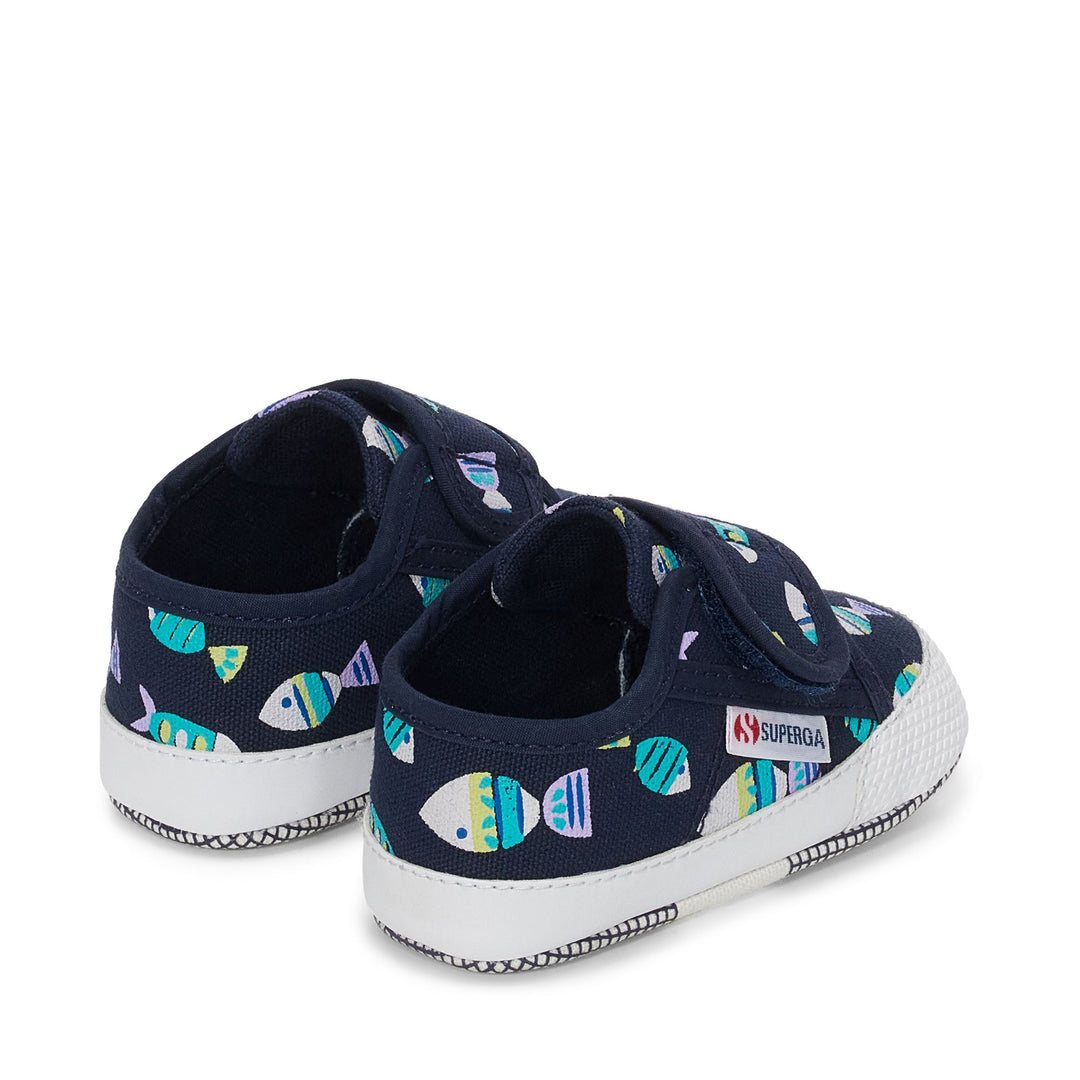 Sneakers Boy 4006 BABY STRAP CANDY FISH Low Cut BLUE NAVY CANDY FISH Dressed Side (jpg Rgb)		