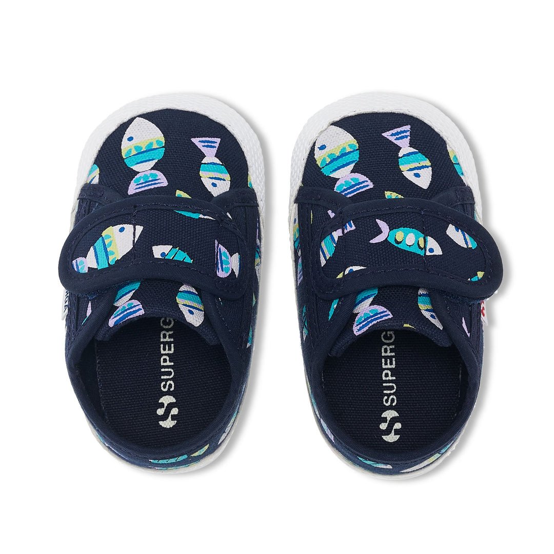 Sneakers Boy 4006 BABY STRAP CANDY FISH Low Cut BLUE NAVY CANDY FISH Dressed Back (jpg Rgb)		