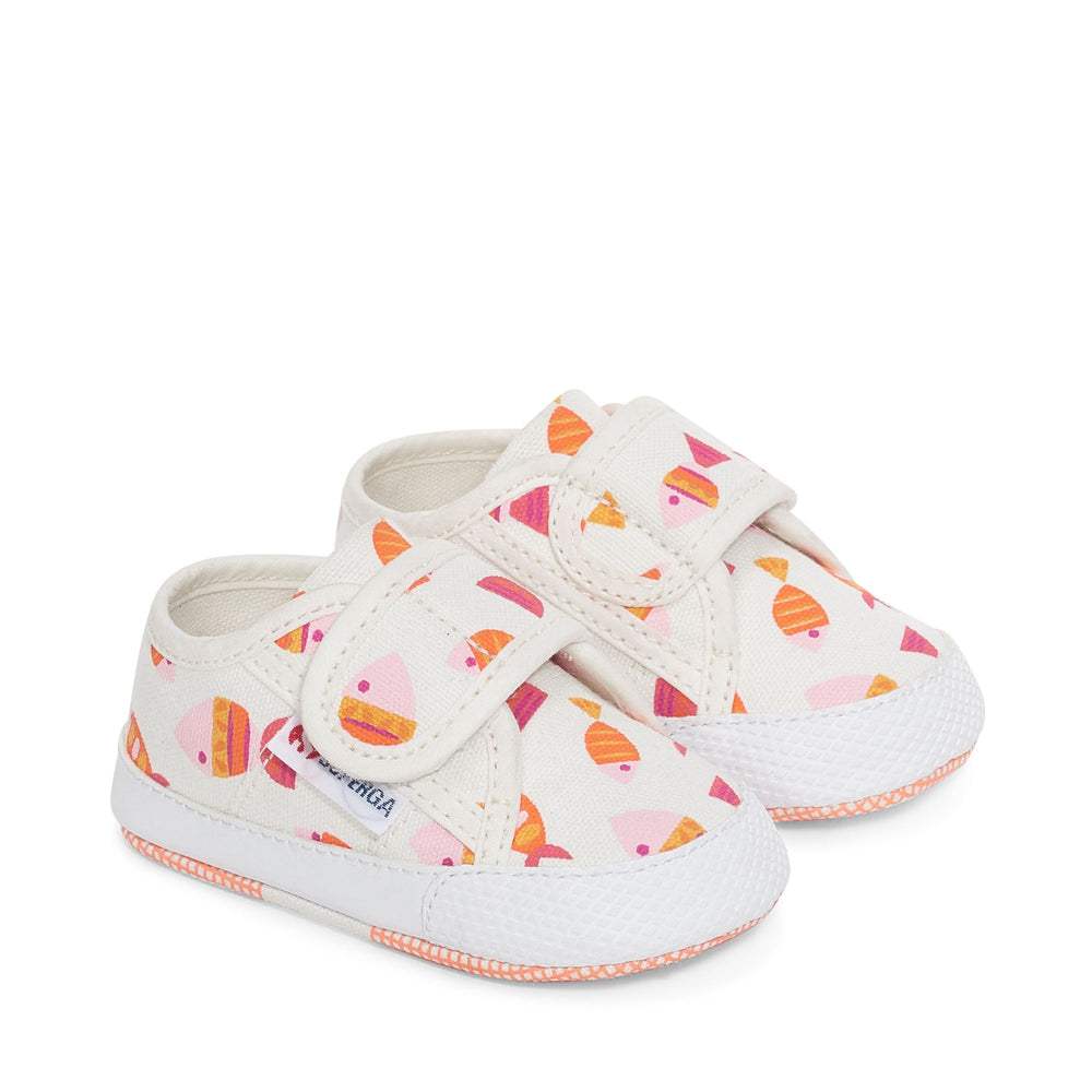 Sneakers Boy 4006 BABY STRAP CANDY FISH Low Cut WHITE AVORIO CANDY FISH Dressed Front (jpg Rgb)	