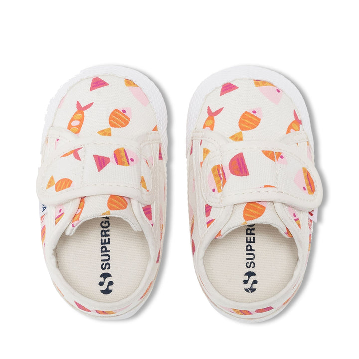 Sneakers Boy 4006 BABY STRAP CANDY FISH Low Cut WHITE AVORIO CANDY FISH Dressed Back (jpg Rgb)		