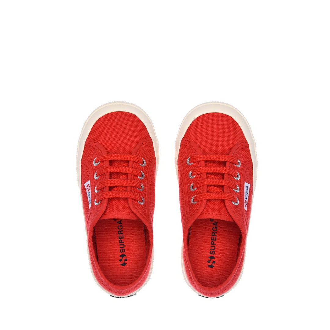 Le Superga Kid unisex 2750-JCOT CLASSIC Sneaker RED Dressed Back (jpg Rgb)		