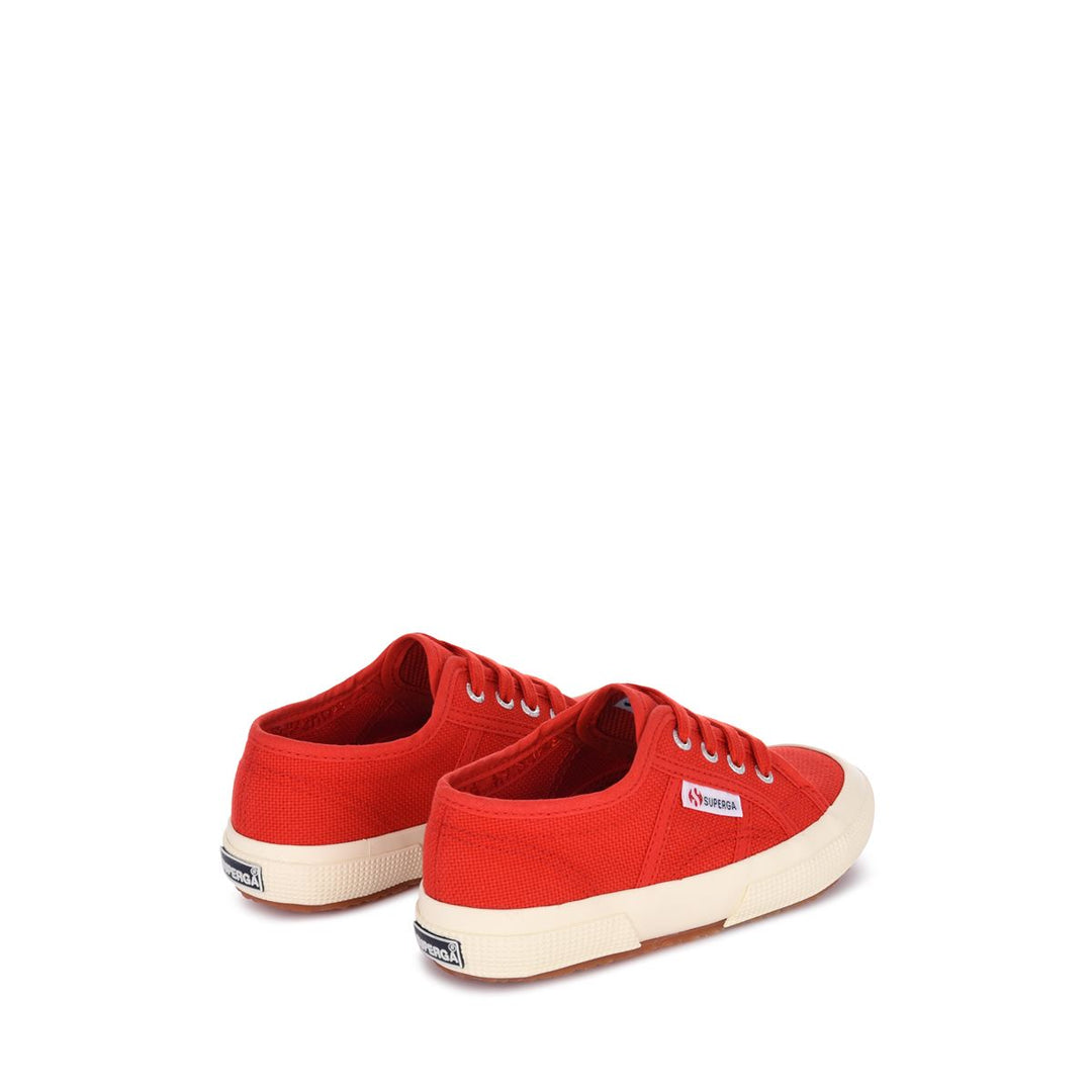 Le Superga Kid unisex 2750-JCOT CLASSIC Sneaker RED Dressed Side (jpg Rgb)		
