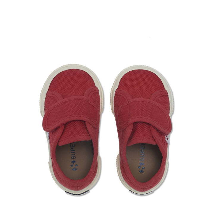 Le Superga Kid unisex 2750-BSTRAP Sneaker RED Dressed Back (jpg Rgb)		