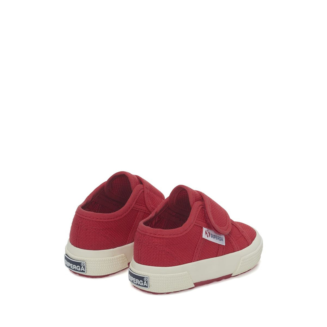 Le Superga Kid unisex 2750-BSTRAP Sneaker RED Dressed Side (jpg Rgb)		