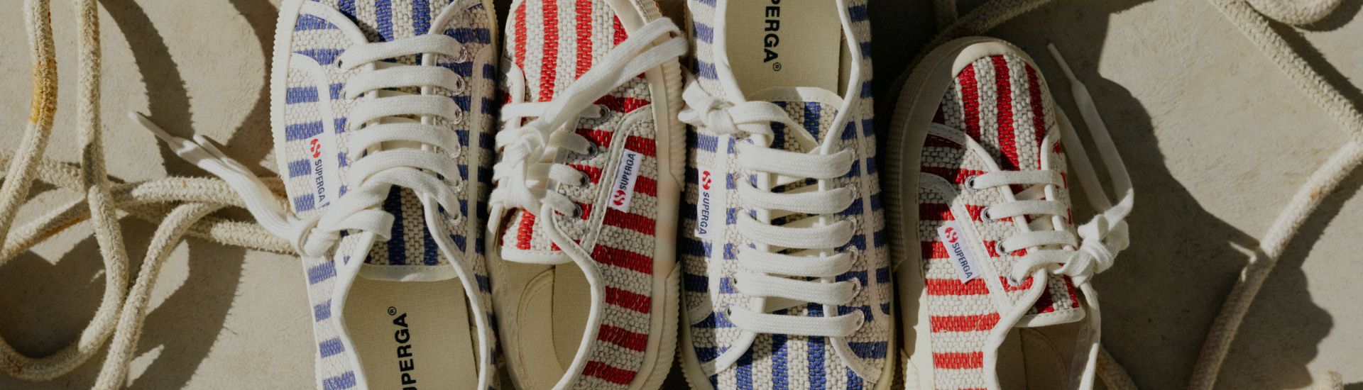 Superga: Cotton Stripe: Shoes and Espadrilles Canvas Shoes, Cotton Sneakers and Striped Espadrilles