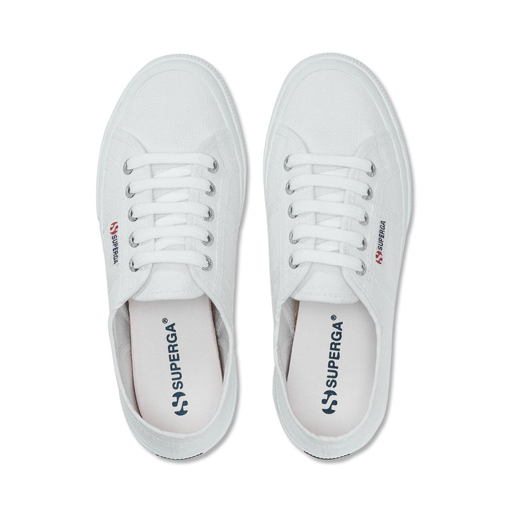 Sneakers Classiche Unisex Colore Bianco con Tomaia in Cotone 4