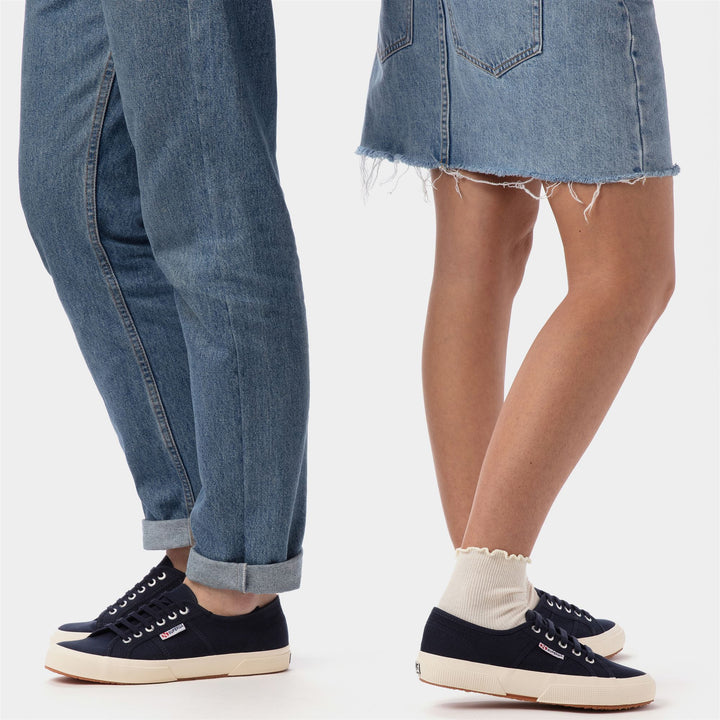 Sneakers Classiche Unisex Colore Blu con Tomaia in Cotone 7