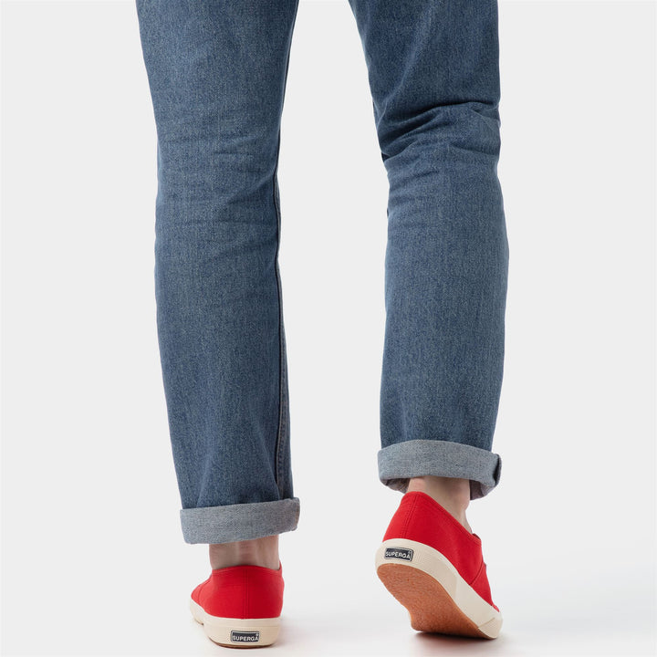 Sneakers Classiche Unisex Colore Rosso con Tomaia in Cotone 7