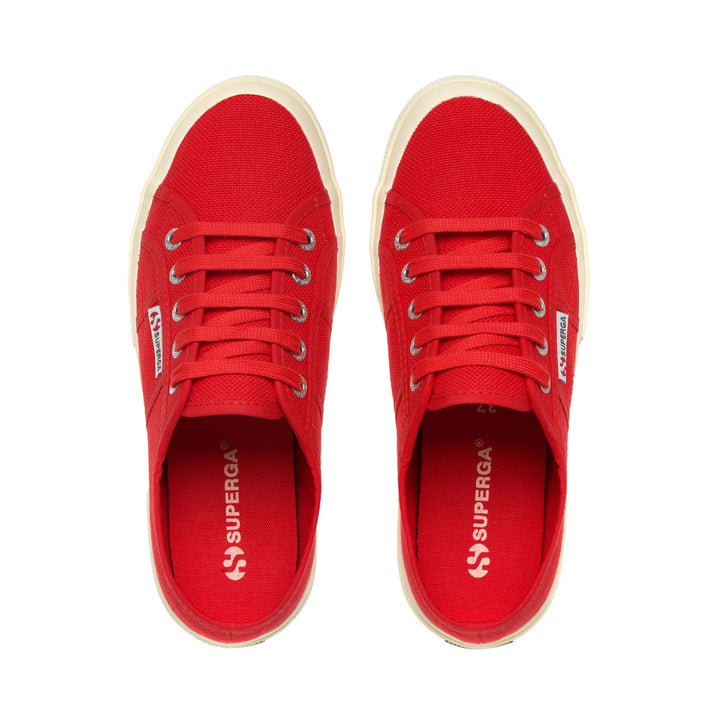Sneakers Classiche Unisex Colore Rosso con Tomaia in Cotone 4