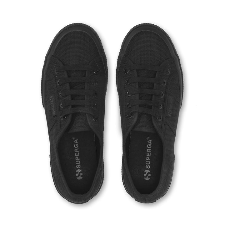 Le Superga Unisex 2750-COTU CLASSIC Sneaker TOTAL BLACK Dressed Back (jpg Rgb)		