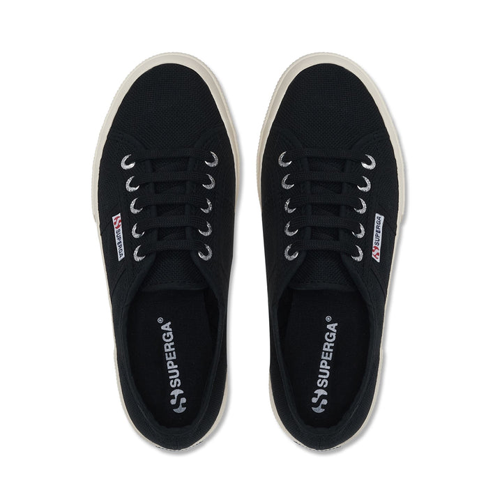 Le Superga Unisex 2750-COTU CLASSIC Sneaker BLACK Dressed Back (jpg Rgb)		