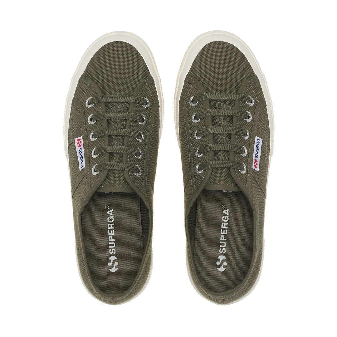Classic Unisex Sneakers in Green with Cotton Upper main