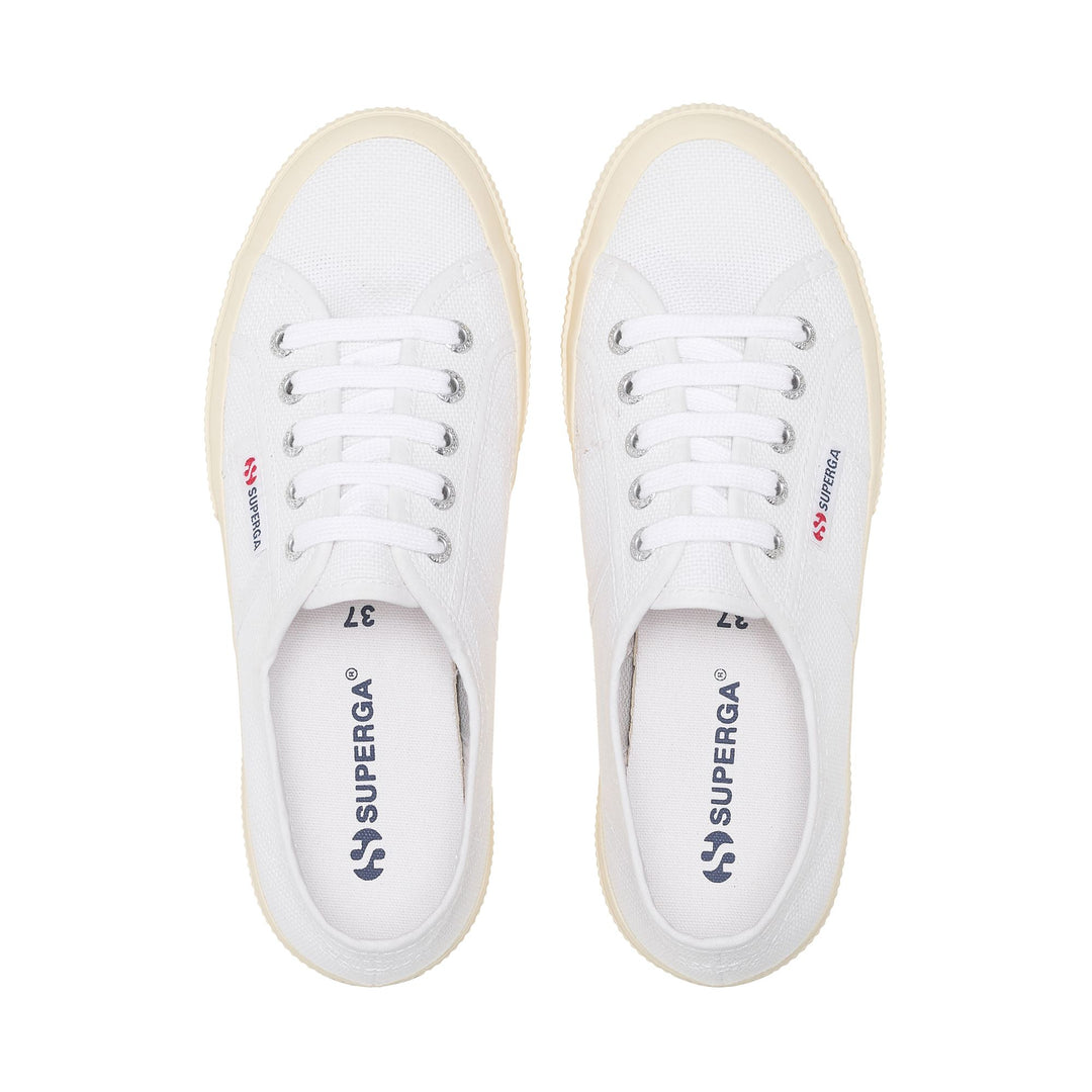 Zapatillas clásicas unisex blancas con parte superior de algodón main