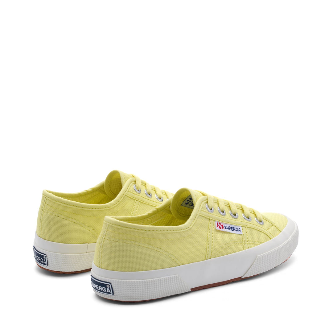 Baskets classiques unisexes citron vert ensoleillé avec tige en coton main