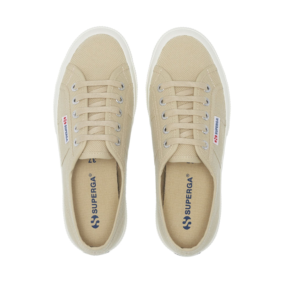Sneakers Classiche Unisex Colore Beige con Tomaia in Cotone main