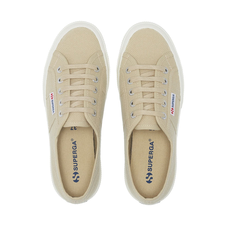 Sneakers Classiche Unisex Colore Beige con Tomaia in Cotone 4