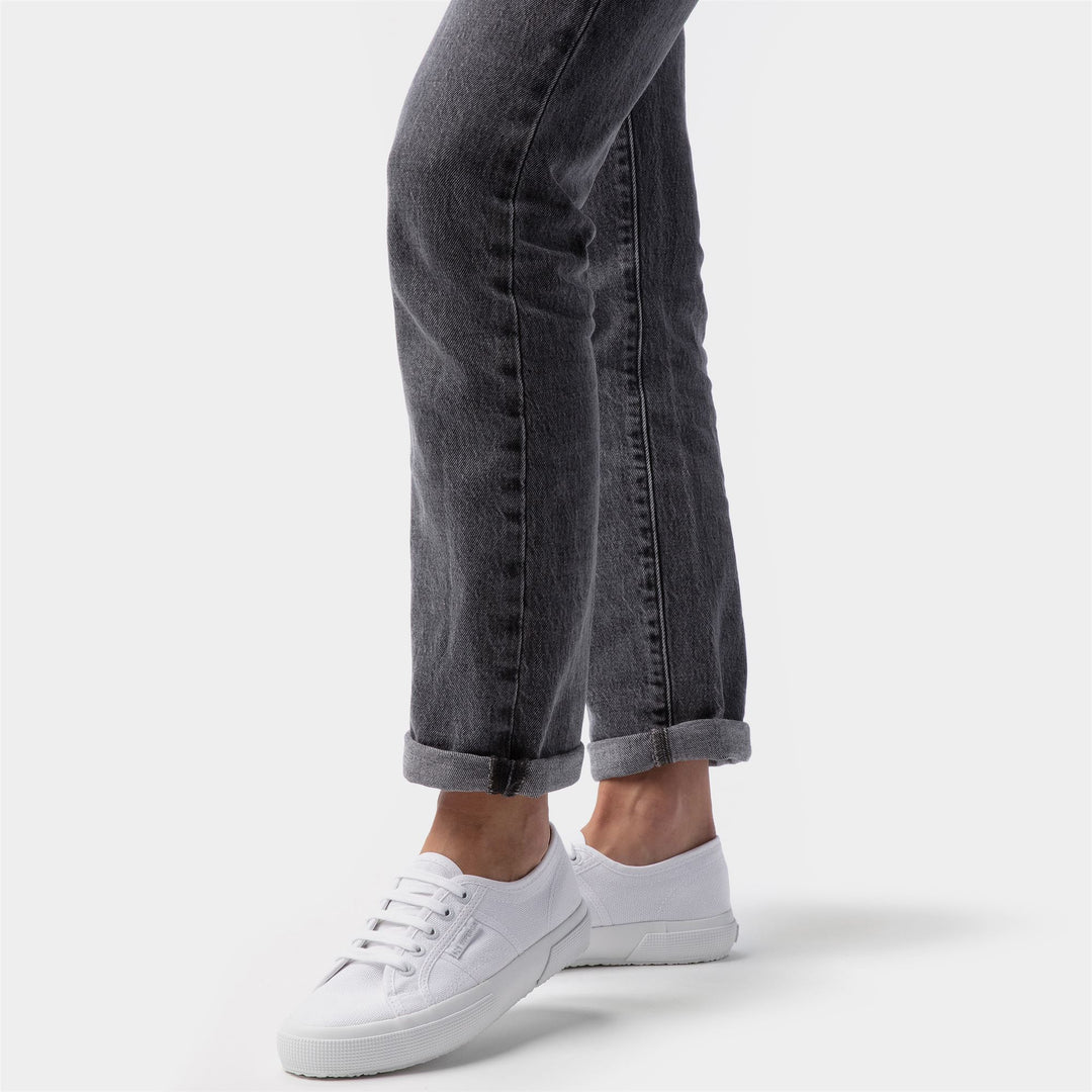Classic Unisex Sneakers in White with Cotton Upper main