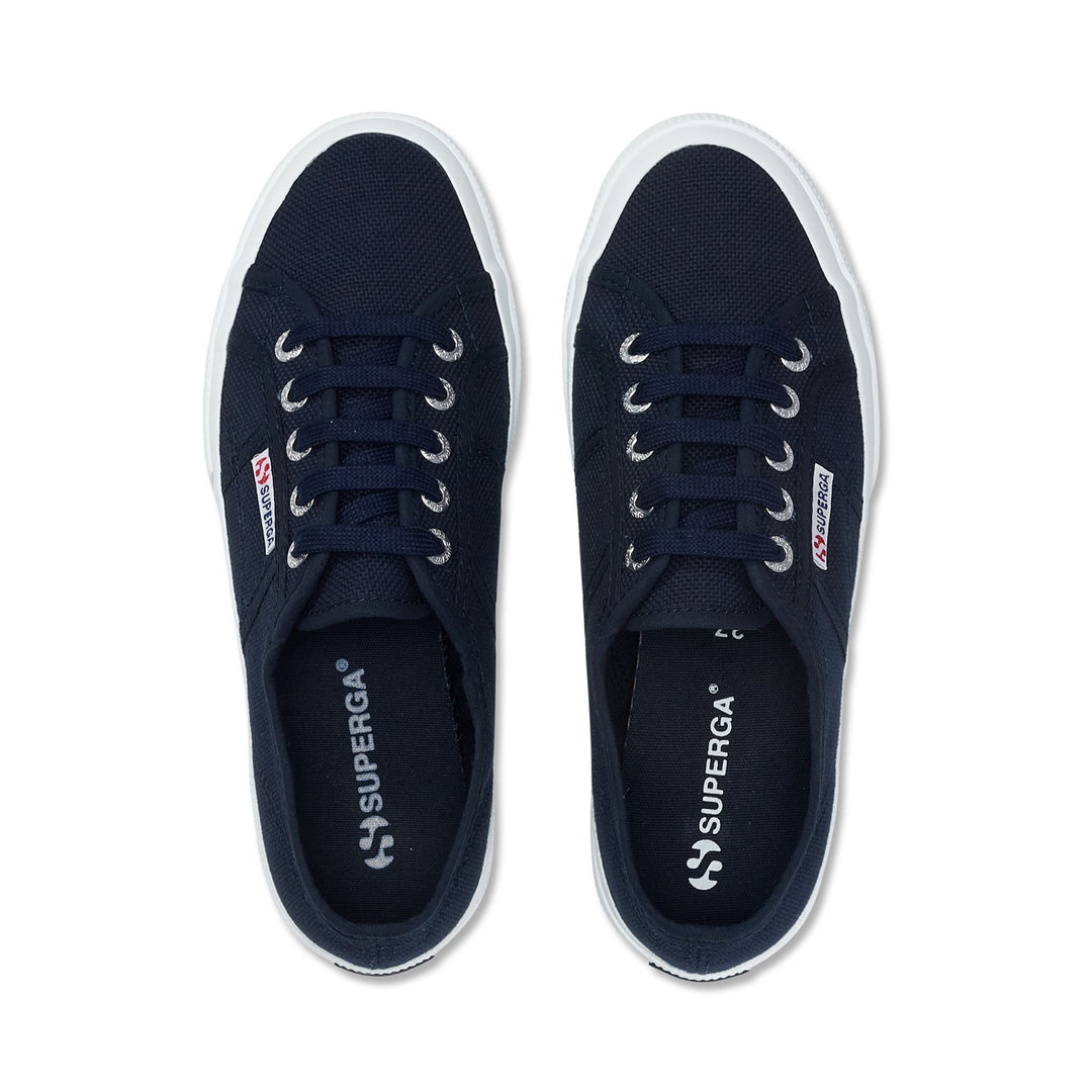 Baskets unisexes classiques bleu marine avec tige en coton main