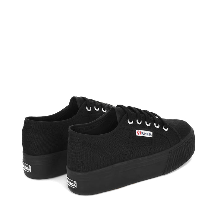 Lady Shoes Woman 2790ACOTW LINEA UP AND DOWN Wedge FULL BLACK Dressed Side (jpg Rgb)		