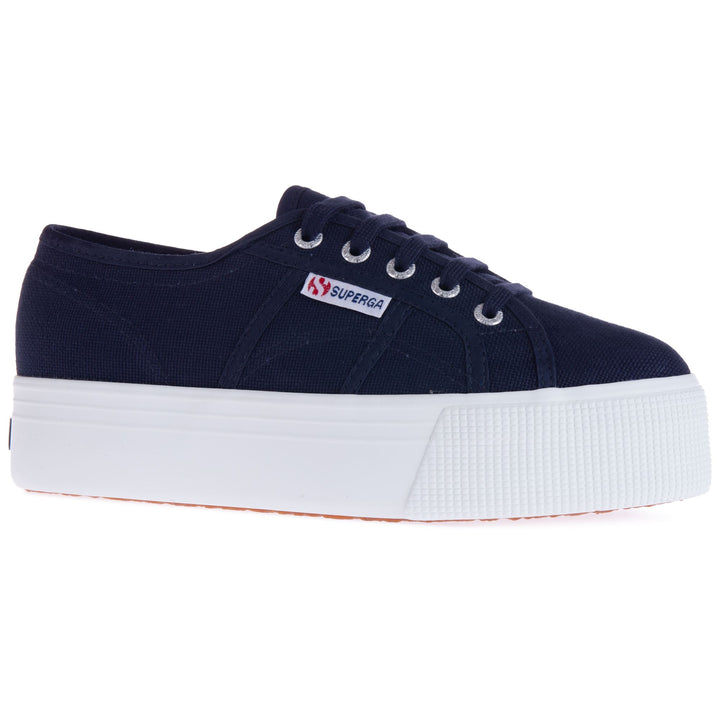 Lady Shoes Woman 2790ACOTW LINEA UP AND DOWN Wedge NAVY-FWHITE Detail Double				